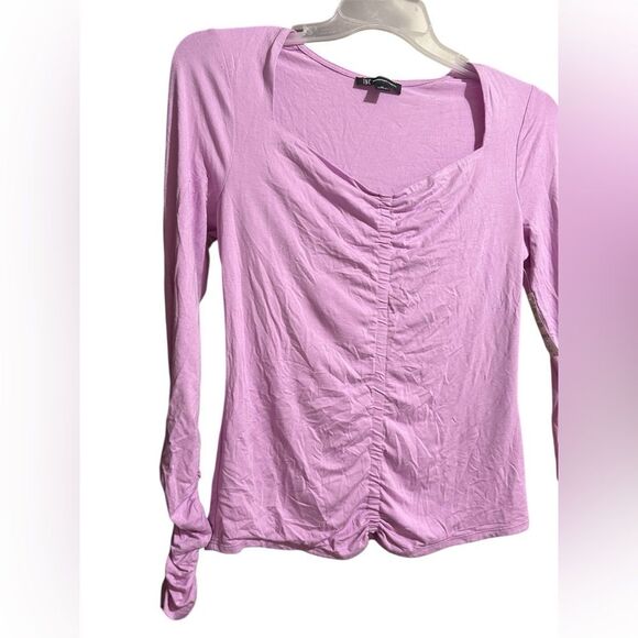 INC International Concepts Women's Lavender Ruched Blouse - Picture 8 of 13